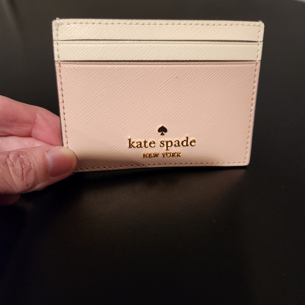 Kate Spade Pink and Cream Card Holder NWT